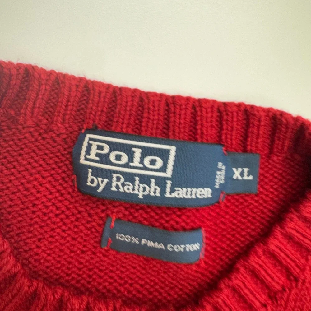 Polo Ralph Lauren Sweater Mens XL Red Preppy Old Money Aesthetic